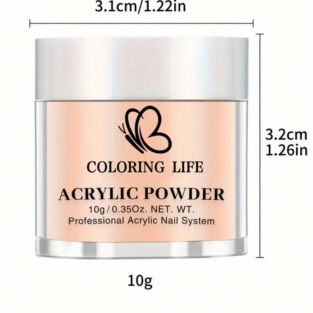 プロ仕様12色ヌードアクリルパウダーネイルキット ピンク/ブラウン 3in1ネイルクリスタルパウダー 3Dエクステンションカービングディッピングネイルパウダー
