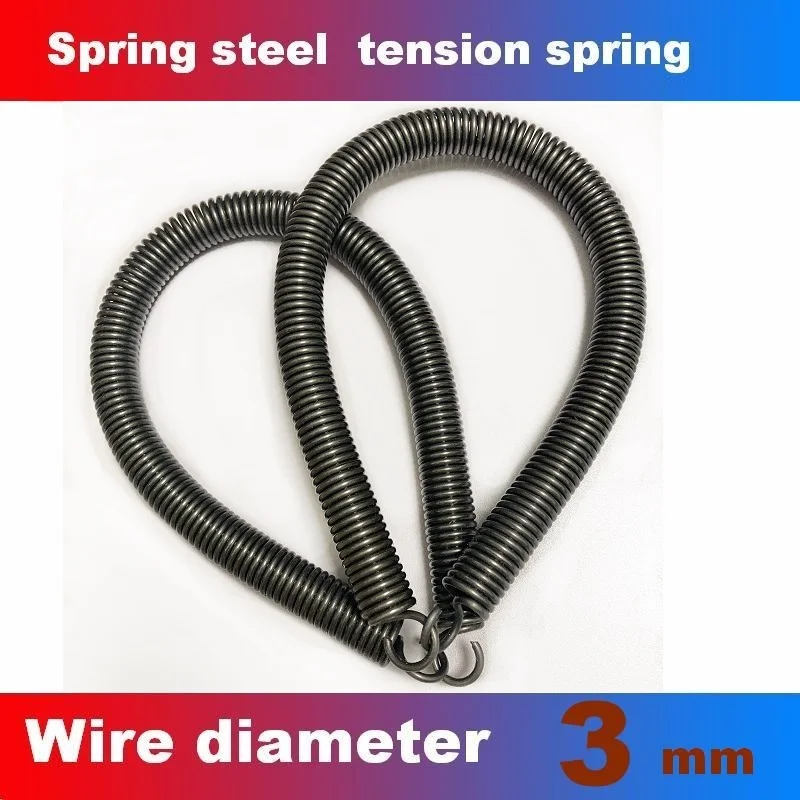 WireDia3mm Spring Steel Tension Spring Long Stretch Spring Length 300-1000mm