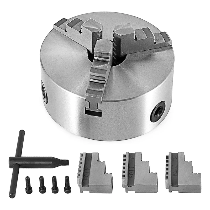 

5" Lathes Chuck with Self Centering 3 Jaw Mechanism for Improved Precise Industrial Lathes Part Professional Tool