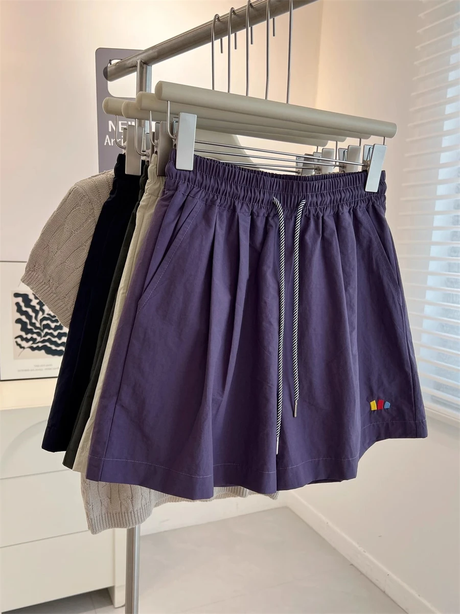 High Waist Casual Dstring A-Line orts Men Women Summer Faion Loose Wide Leg Pants High Waist Elastic Waisand