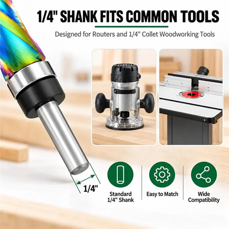 HOT-Flush Trim Router Bit 1/4