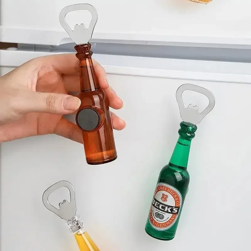 Beer Shape Bottle Opener Refrigerator Magnet for Kitchen Fridge Magnetic Decoration Beer Bottle Opener Kitchen Tools & Gadgets