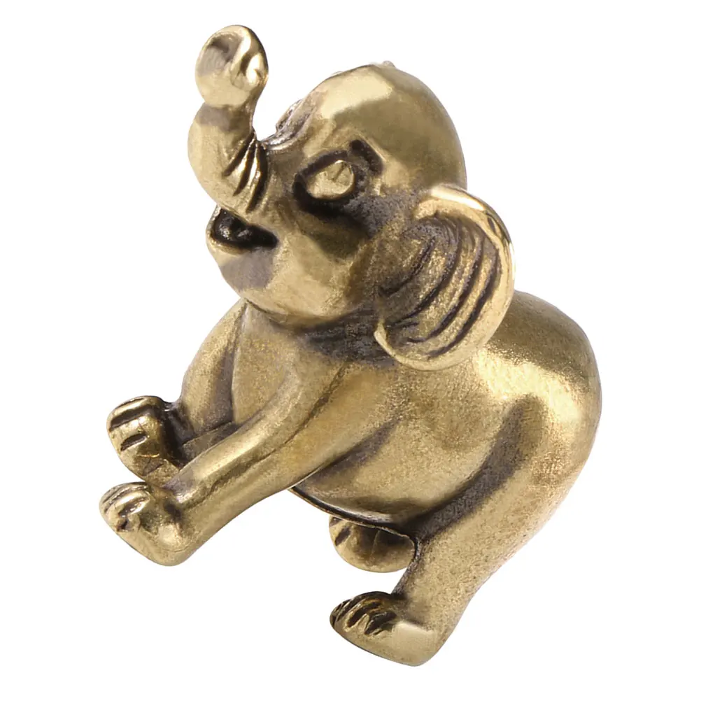 

Elephant Ornaments Mini Brass Figurines Living Room Decor Abstract Shape Elephant Statue Durability Safe Comfortable Garden