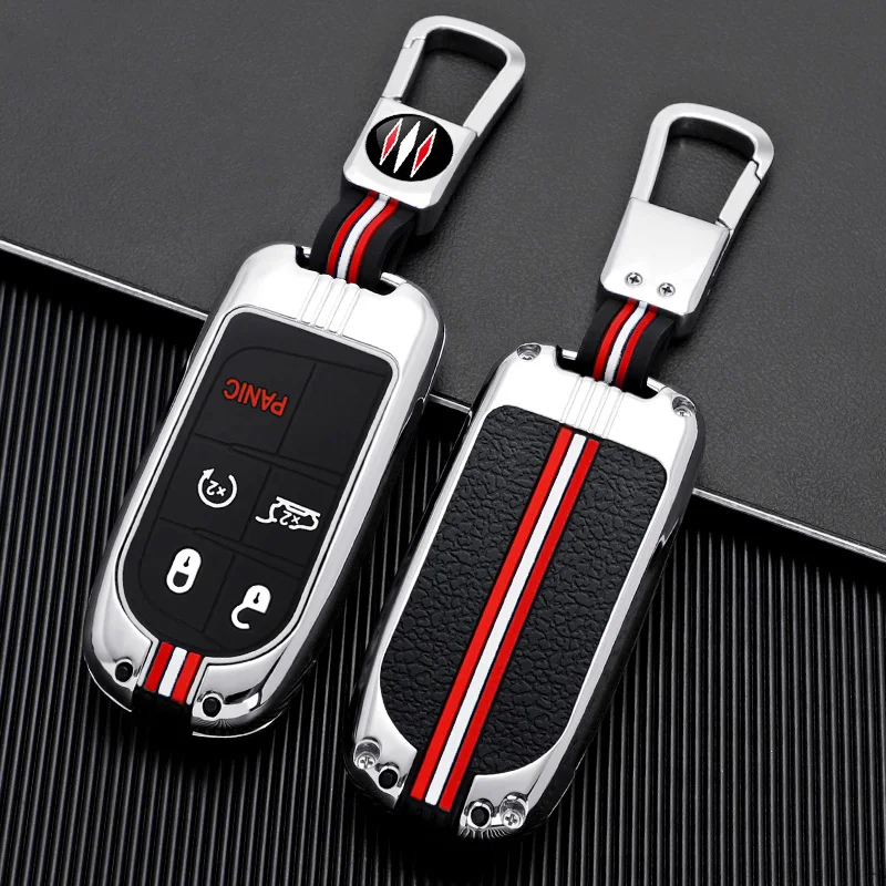 

Zinc Alloy Car Key Case For Jeep Renegade Grand Cherokee Dodge Ram Charger 1500 Challenger Chrysler 300C Journey