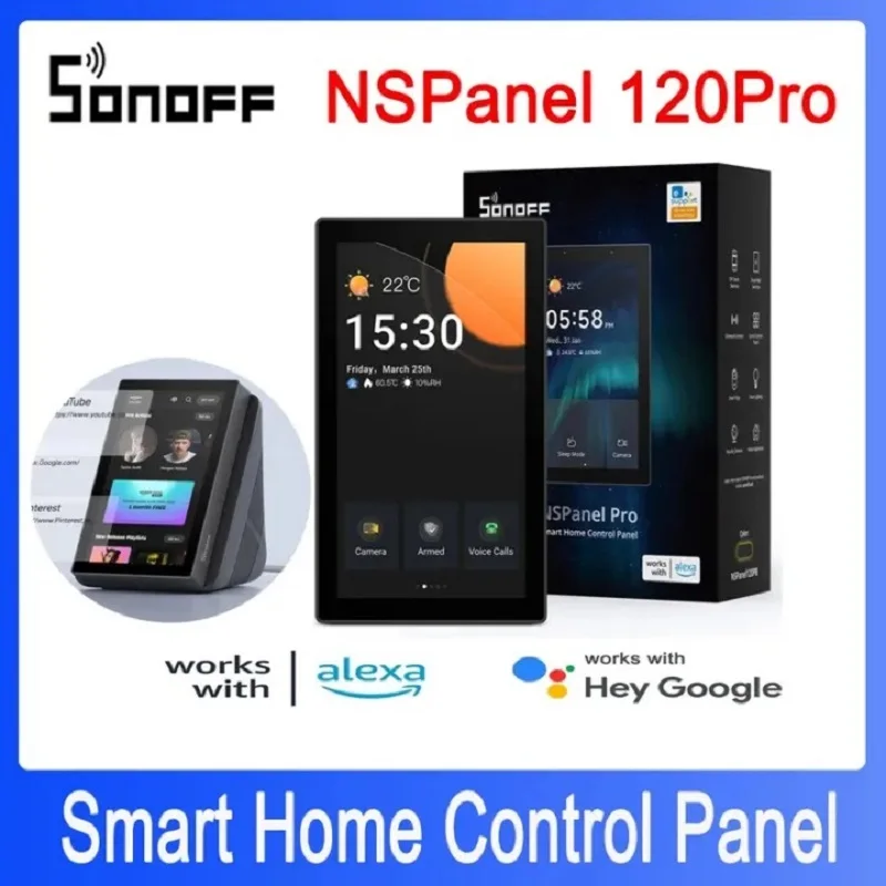 SONOFF NSPanel Pro 120 لوحة تحكم مركزية ذكية تعمل باللمس شبكة إيقاف تشغيل Zigbee 3.0 لوحة تحكم EasyLink APP