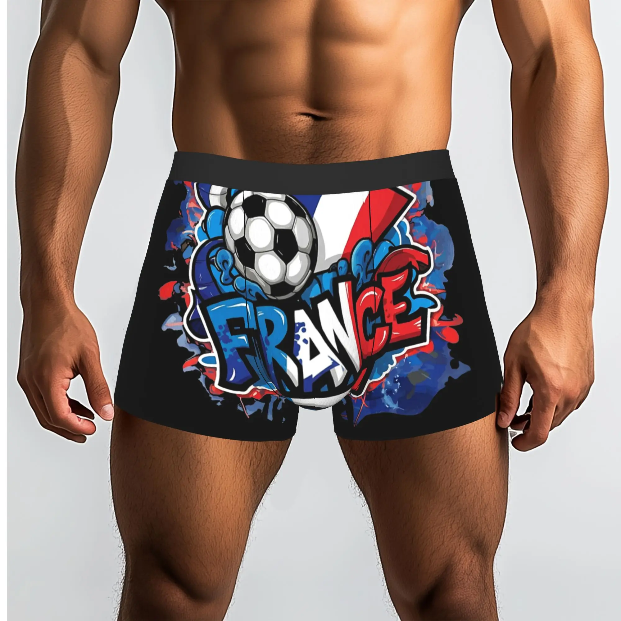 French Urban Streetwear Y2K  France Underpants Breathbale Panties Male Underwear Ventilate Shorts Boxer Briefs