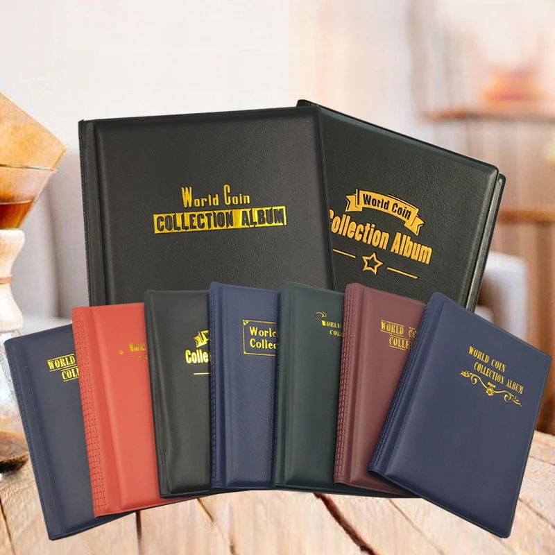 120 Taschen Künstliche PU Leder Münzen Sammlung Album Buch PVC Film Sammeln Geld Organizer Multifunktionale Lagerung Taschen – Detail 2