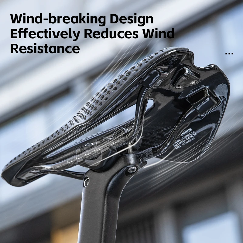 

Велосипедное седло WEST BIKING из углеродного волокна с 3D принтом, сверхлегкое велосипедное седло 145 мм для шоссейного велосипеда, амортизирующая подушка сиденья