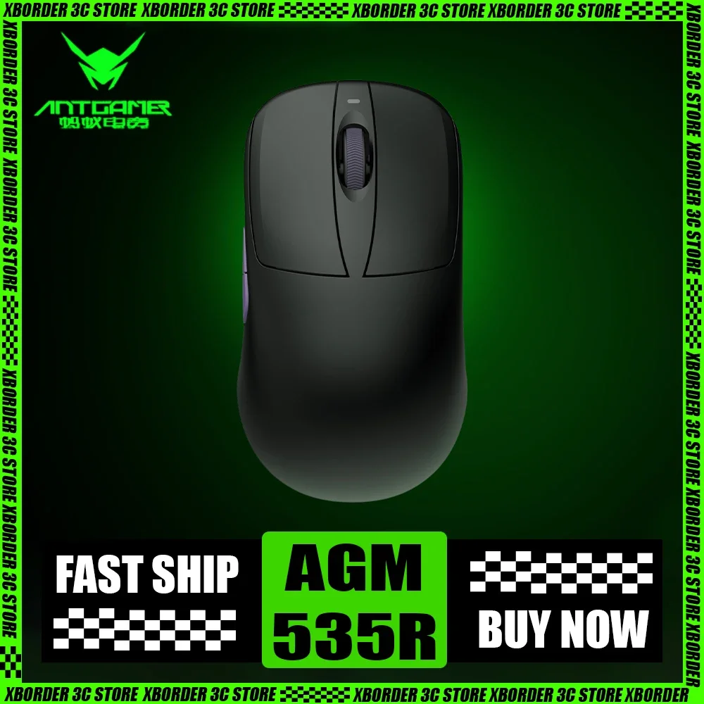 ANTGAMER AGM535R Wireless Mouse 8K PAW3950 Three Mode Double E-sports Gaming Mouse Lightweight Ergonomics Low Delay Pc Gamer