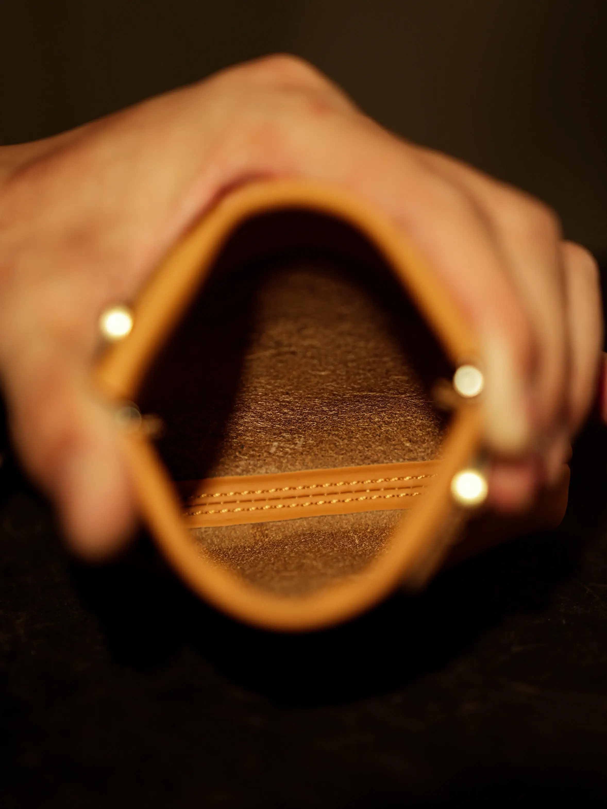 Handmade vegetable-tanned cowhide coin purse mini coin pouch lipstick holder key pouch