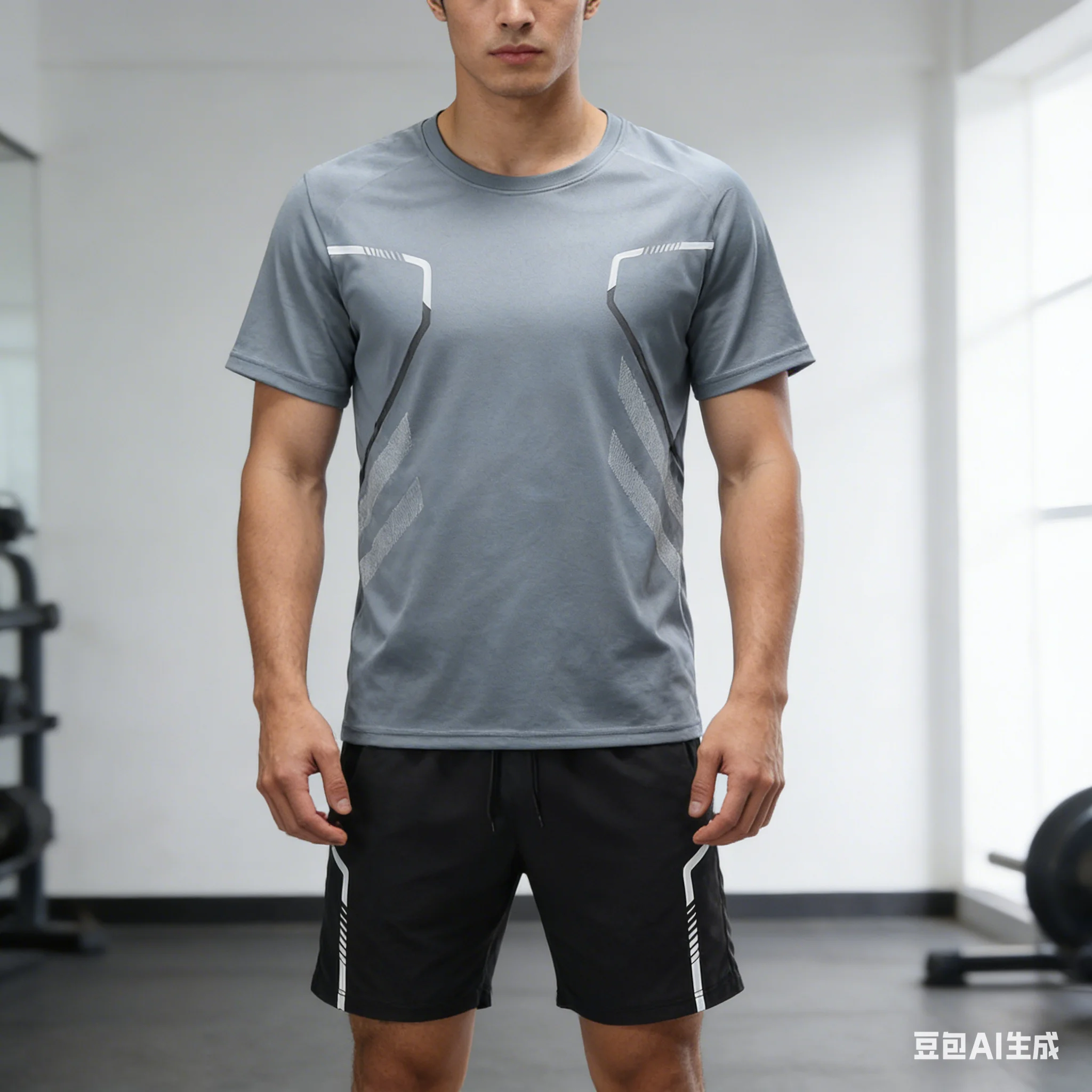 

Summer Men Sets New Quick Dry Breathable Gym Clothing Training Short Sleeve Tops Shorts Suit Outdoor Daily Leisure Two-Piece Set