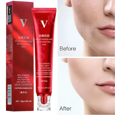 V 홍삼 새 둥지 폴리펩타이드, 피부 영양 메이크업, 액체 제어 컨실러, 오래 지속되는 오일 파운데이션