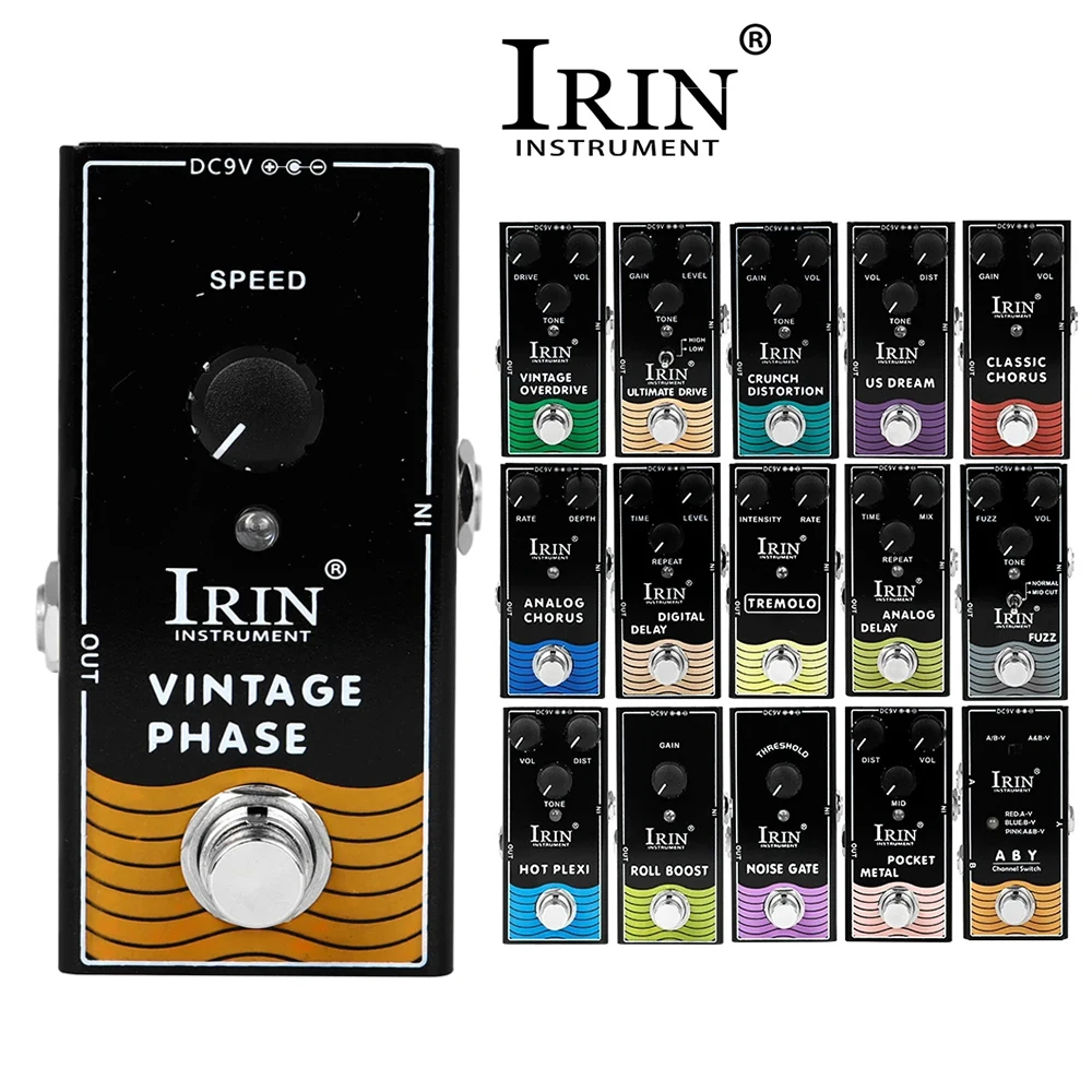 

IRIN Guitar Effects Pedal Vintage Overdrive/Analog Delay/Crunch Distortion/Ultimate Drive/Digital Delay/Classic Chorus Tools