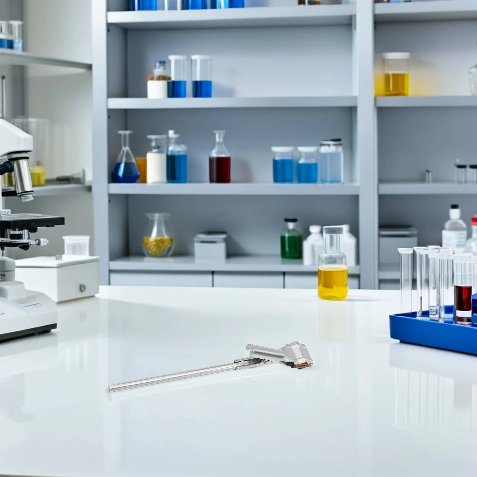 

4Pcs Laboratory Support Stand Clamp High Stability Test Tube Holder for Science Lab Chemistry Flask Beaker Clip