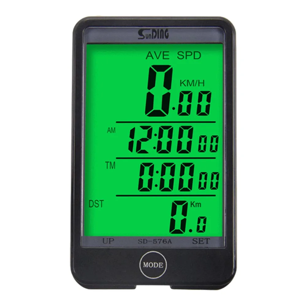 SD-576A 2014 Touch Screen Bike Computer USB Rechargeable Bicycle Speedometer Odometer Large Screen LCD Display Light Control