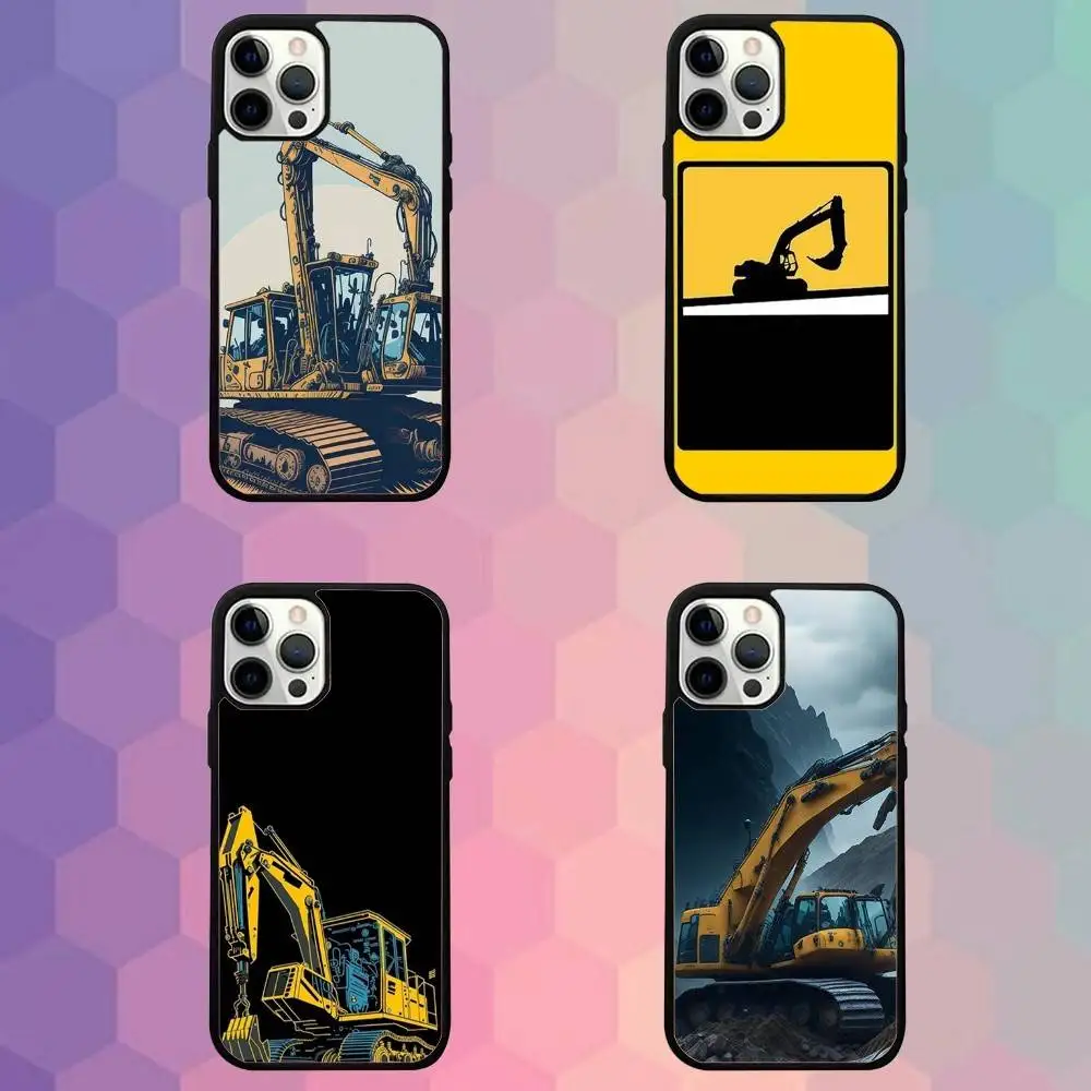 

Cartoon Excavator Phone Case For iPhone 16e,16,15,14,13,12,11,Plus,Pro,Max,Mini Magsafe Magnetic Wireless Charging