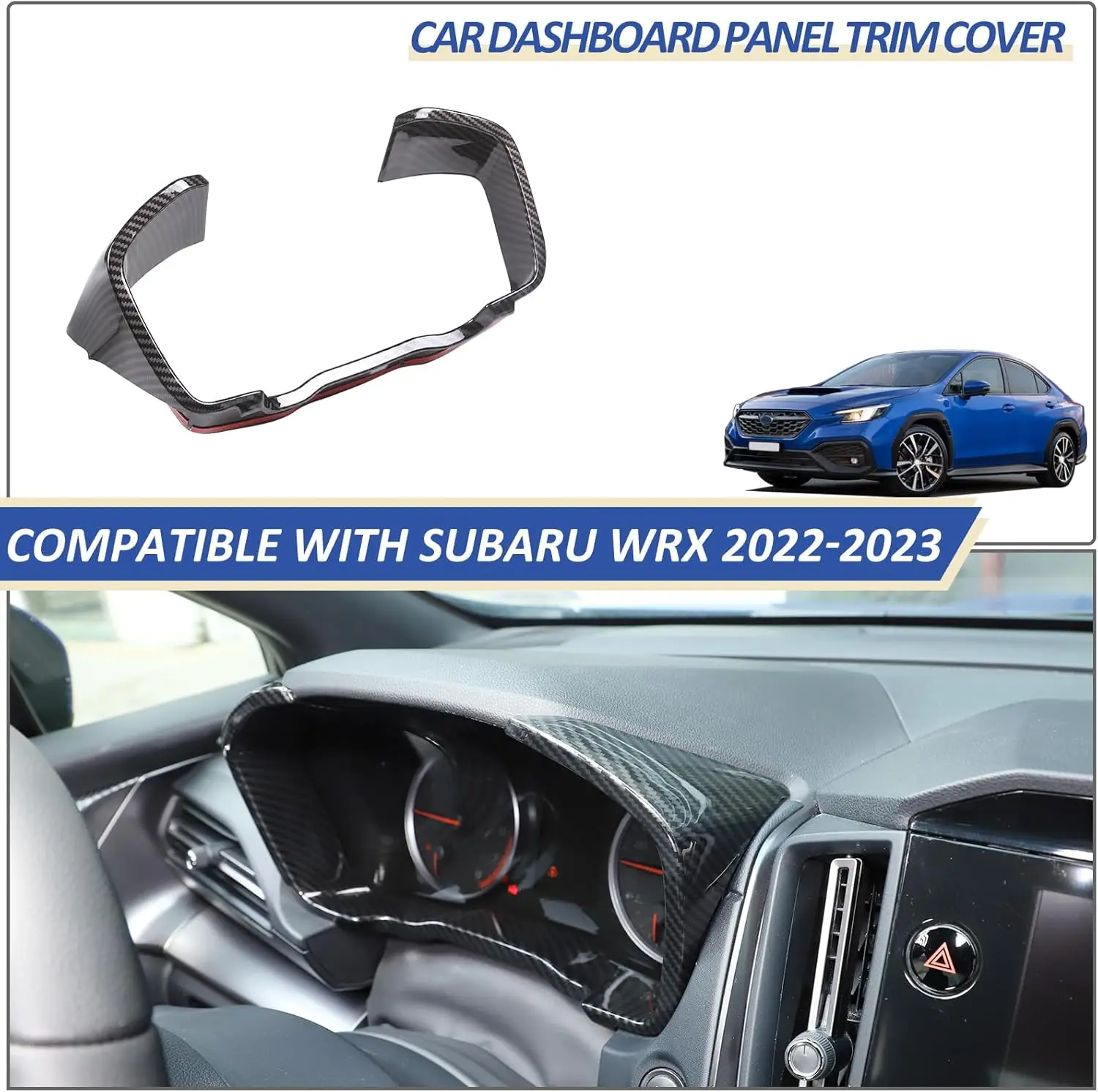 

1PCS LHD Carbon Fiber Car Speedometer Frame Cover For Subaru WRX 2022-2026 Crosstrek Levorg Impreza 2023-2026 Trim Accessories