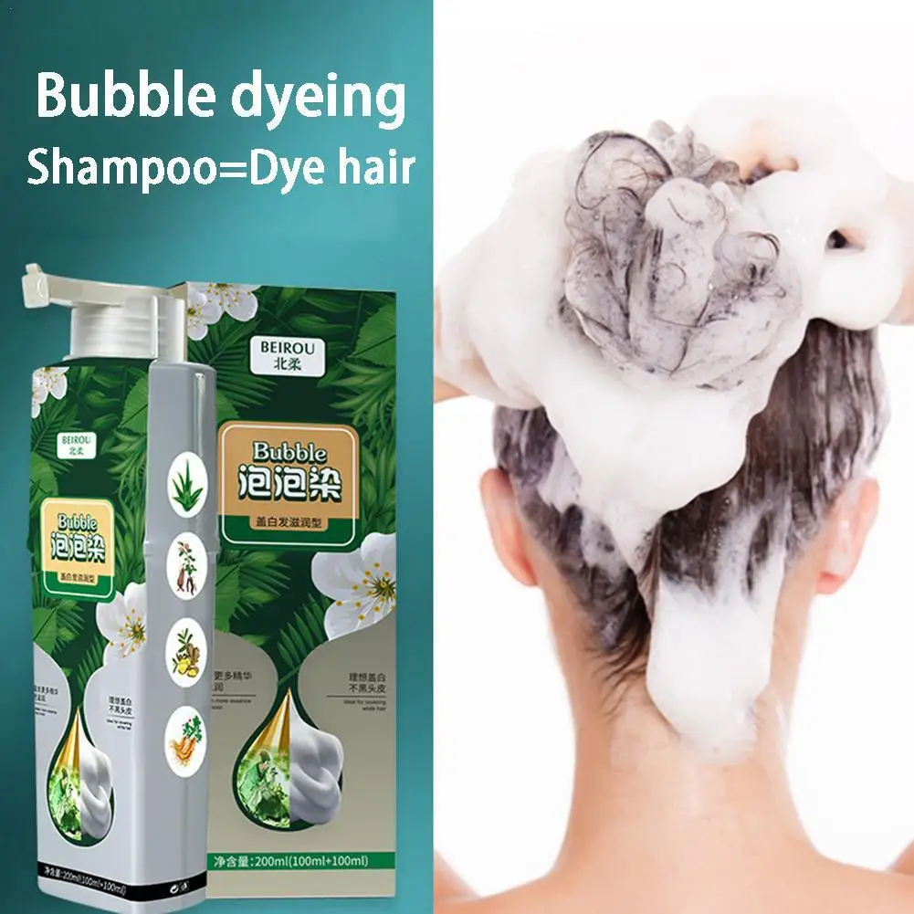 

Bubble Hair Dye Plant Essence Hair Color Cream Hair Dye Shampoo Does Not Hurt The Scalp And Hair Botanical Formula Permanent