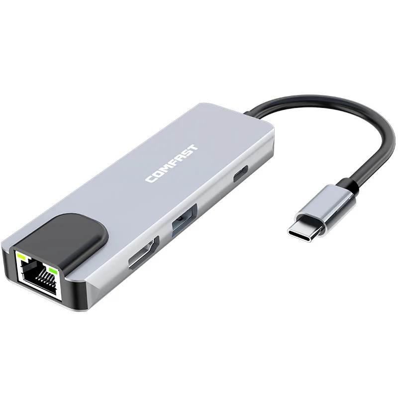 

Comfast USB Hub Docking Station USB C HDMI USB3.0 Adapter PD With HDMI PD SD TF RJ45 For Macbook Air M1 iPad Pro Laptop Macbook