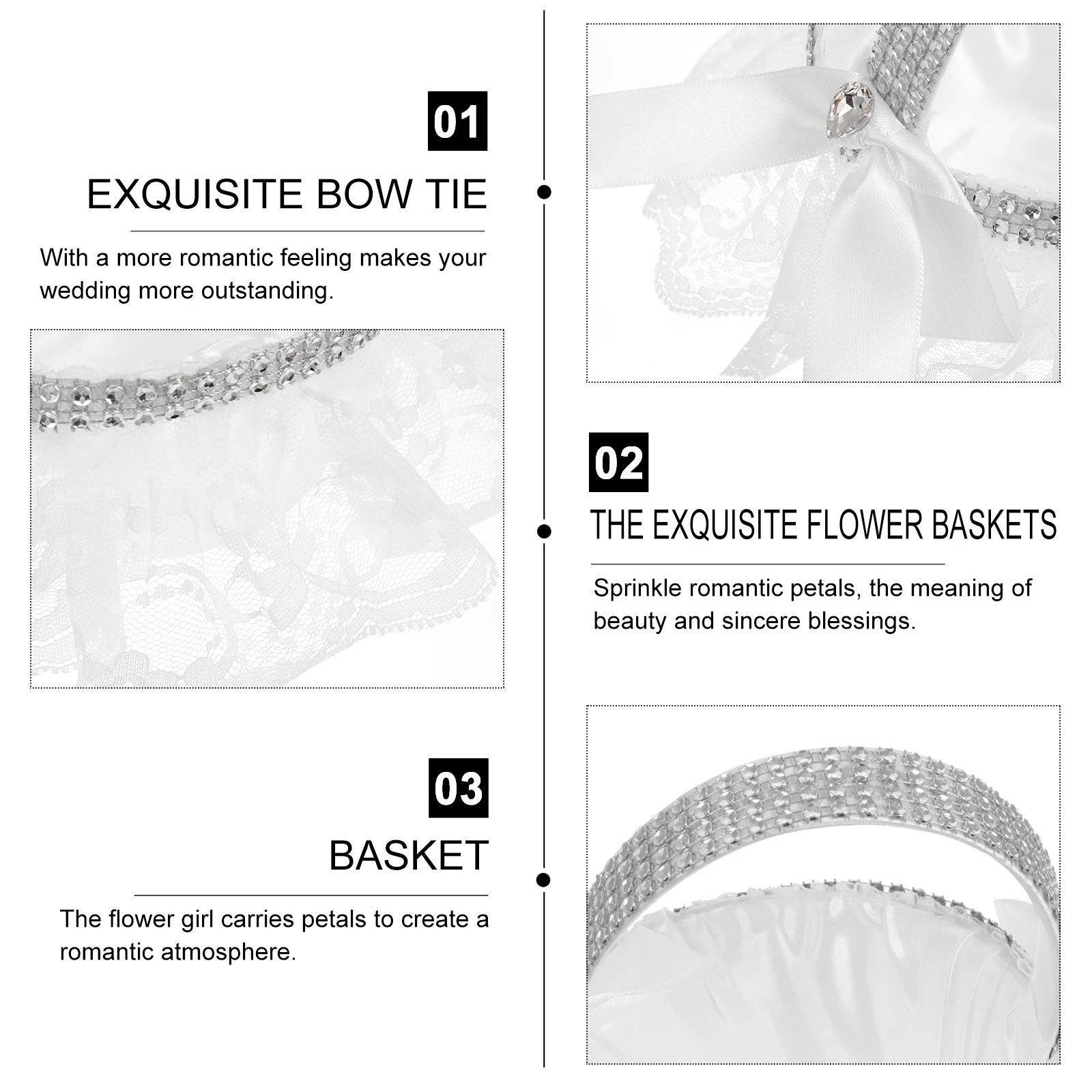 

Wedding Lace Wedding Lace Bride Petal Decor Mini Flower Flower Girl Basket Storage Basket