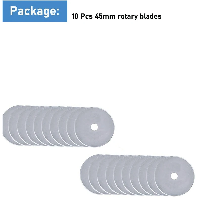 AT69 -Rotary Cutter Blades 45Mm 20Pack Compatible With Olfa Martelli For Dremel Rotary Cutter Replacement For Sewing