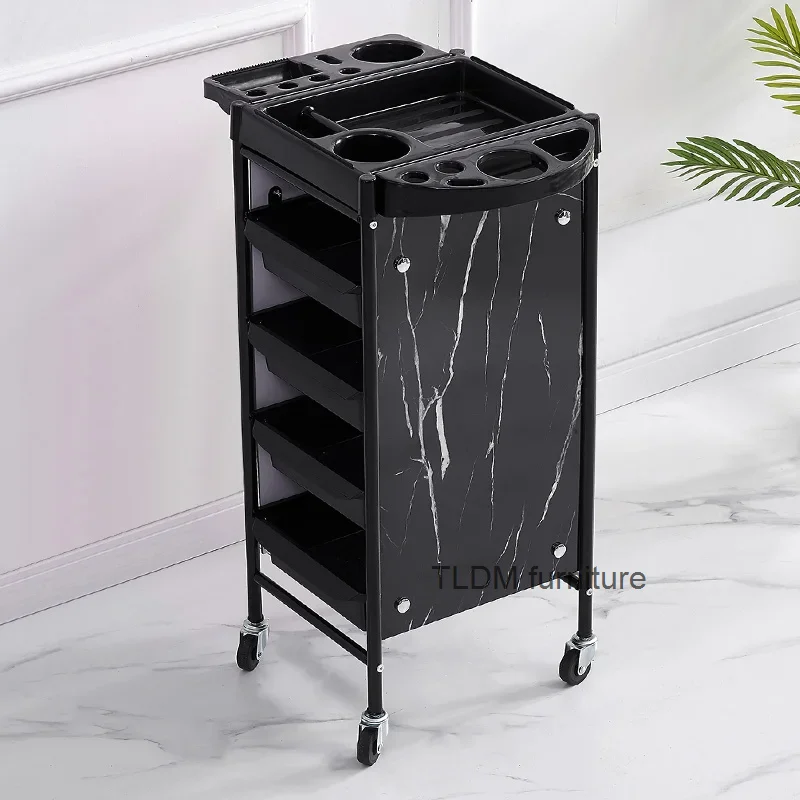 

Wheels Makeup Salon Trolley Hairdresser Cosmetic Luxury Modern Salon Trolley Work Carrinho Auxiliar Salon Furniture RR50ST