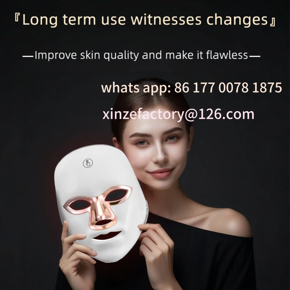 

Customizable 7 Colors LED Face Beauty Device Wireless Photon Beauty Mask Bright Whitening Skin Care Instrument Face Lifting