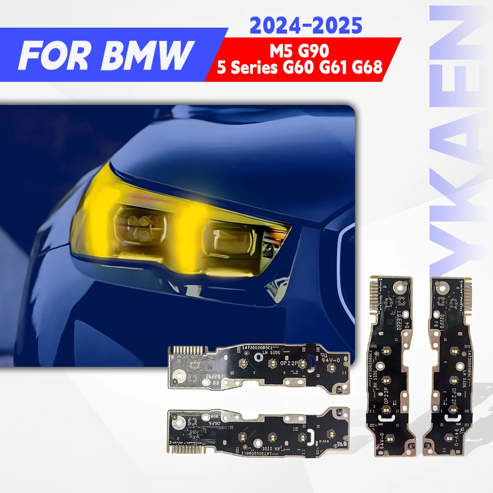 

Желто-белая красная светодиодная плата DRL для BMW 5 серии M5 G90 G60 G61 G68 24-25, модуль чипа дневных ходовых огней, указатель поворота, фара