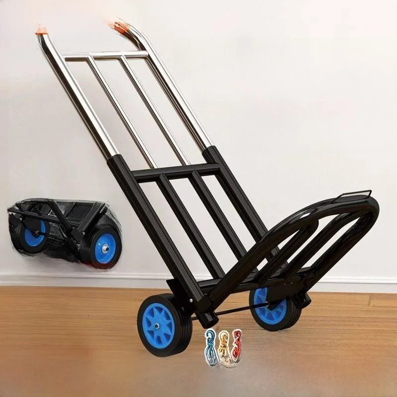 ポータブル折りたたみ式手引きショッピングカート、野菜購入用、荷物運搬用、軽量トロリー、頑丈な鉄製、家庭用