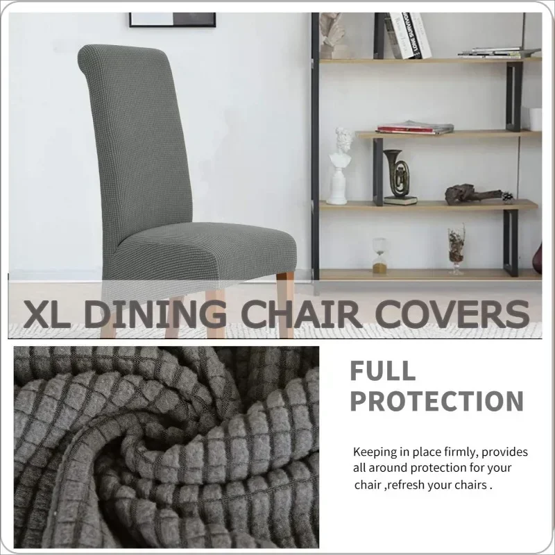 Large Size Banquet Adjustable Chair Cover Jacquard Chairs Spandex Cover Seat Covers for High Back Chairs Dining Room Hotel Home