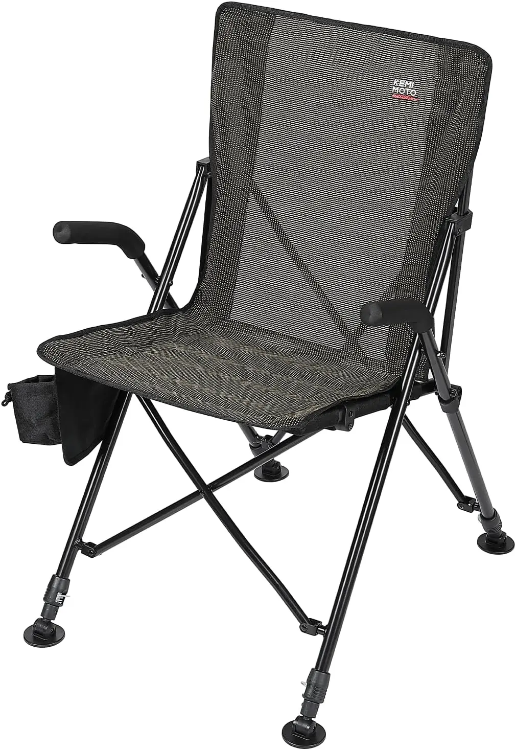 

Portable Folding Camping Chair, 4-Leg Adjustable Height, 220lbs Capacity, Breathable Comfort Seat