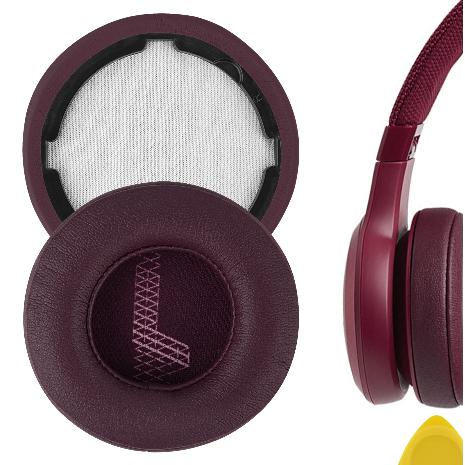Almofadas de substituição Geekria QuickFit para fones de ouvido JBL LIVE 400BT, almofadas de fone de ouvido