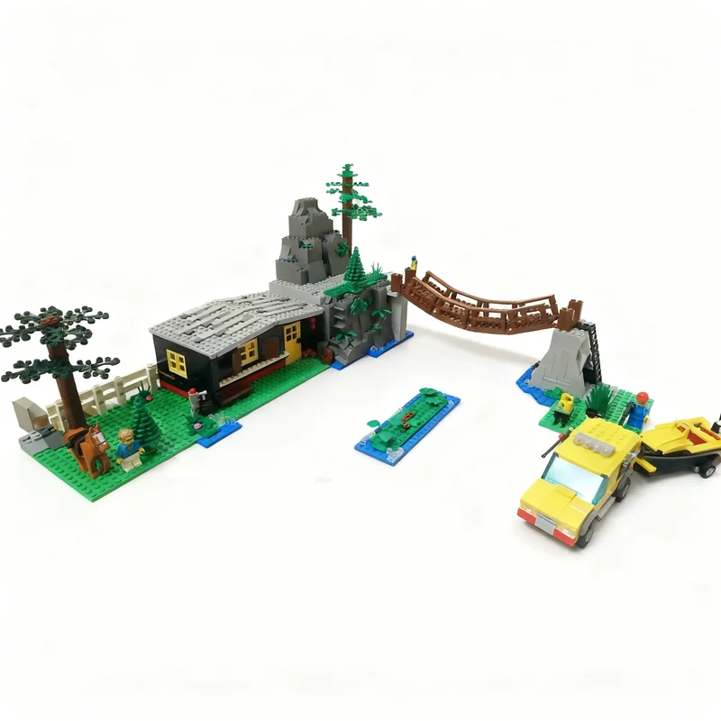 

1331pcs MOC Rocky River Retreat City Road Model Building Blocks Construction Toy Christmas Gifts DIY Creative Idea Education