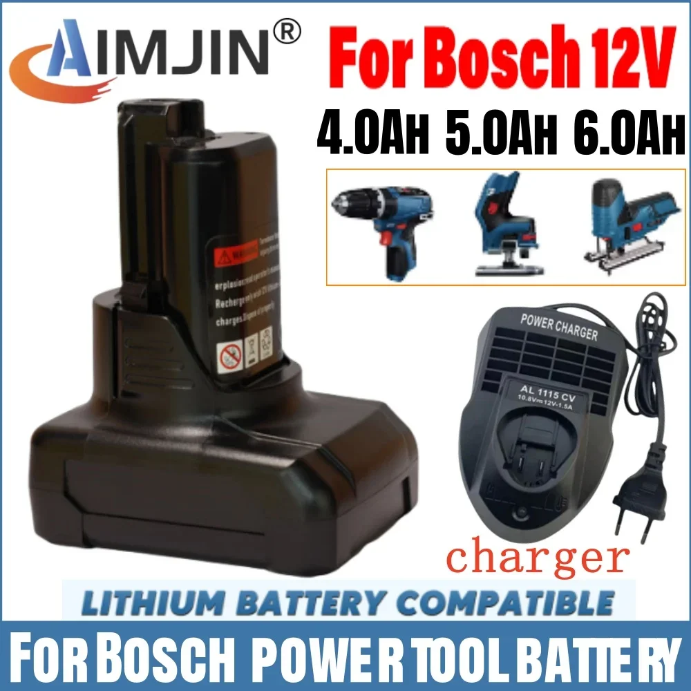 

12V 4.0/5.0/6.0Ah Li-ion BAT420 BAT411 Replacement Battery for Bosch BAT411 BAT412 BAT413 BAT414 10.8V Battery Cordless Power To