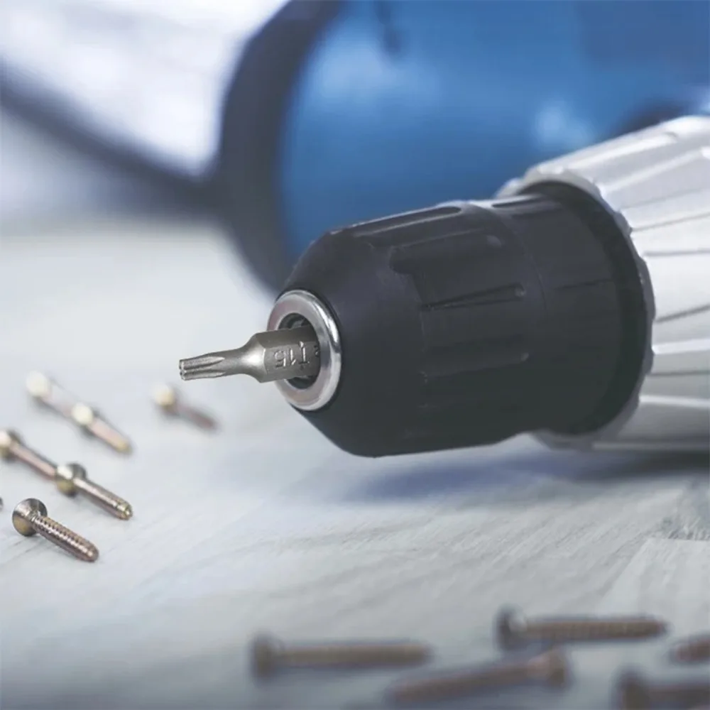 Torx-Schraubendreher-Bit-Set, manipulationssichere Sicherheitsbohrer, 25 mm lang, Flachkopf, 1/4 Zoll Sechskant-Schraubendreher, Handwerkzeuge T5-T40 – Detail 3