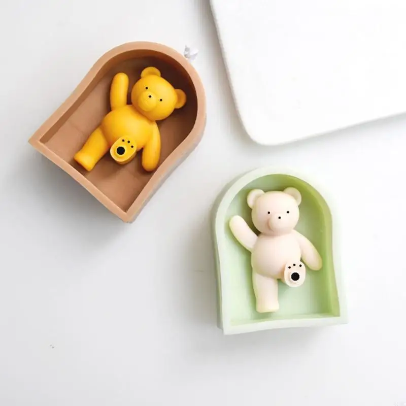 

634C Easy Releasing Silicone Mold Bear Crafting Statues Moulds Molds Suitable for Various Materials Making