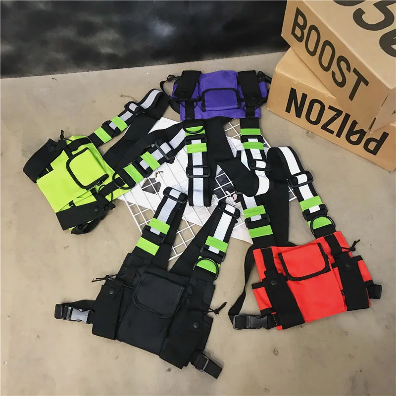Ham Radio Hip Hop Front Pack West Wist Pouch Holster Vest unisex Tactical Chest Rig Bag for Wouxun Baofeng UV-5R UV-82 bf-888S
