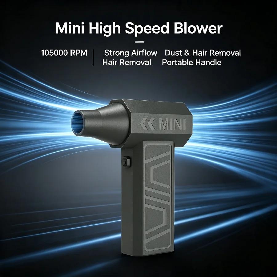 Powerful Mini High Speed Air Blower Handheld Turbo Fan Portable Dust Remover For Workshop Household Dust Clearing