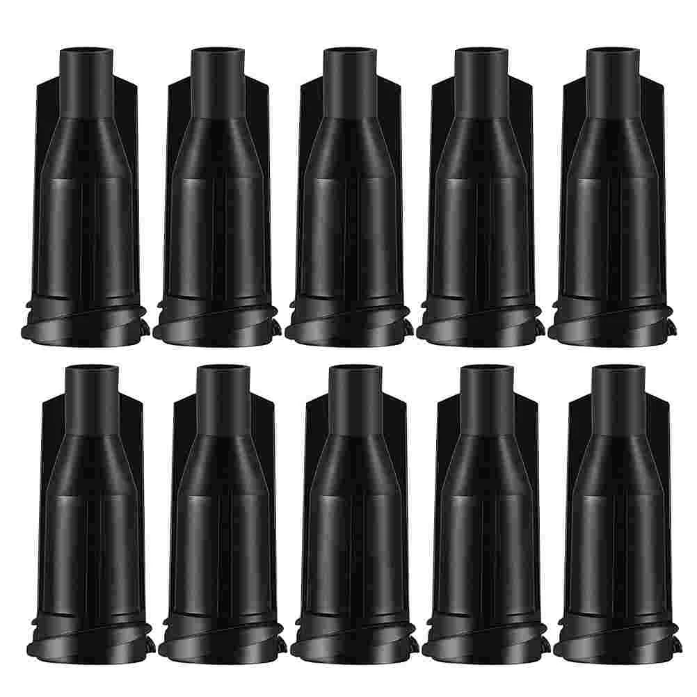 250 Pcs Black Barrel Plug Luer Lock Dispensing Needle Tip Cap Covers Syringe Compression Caps Plastic Elderly