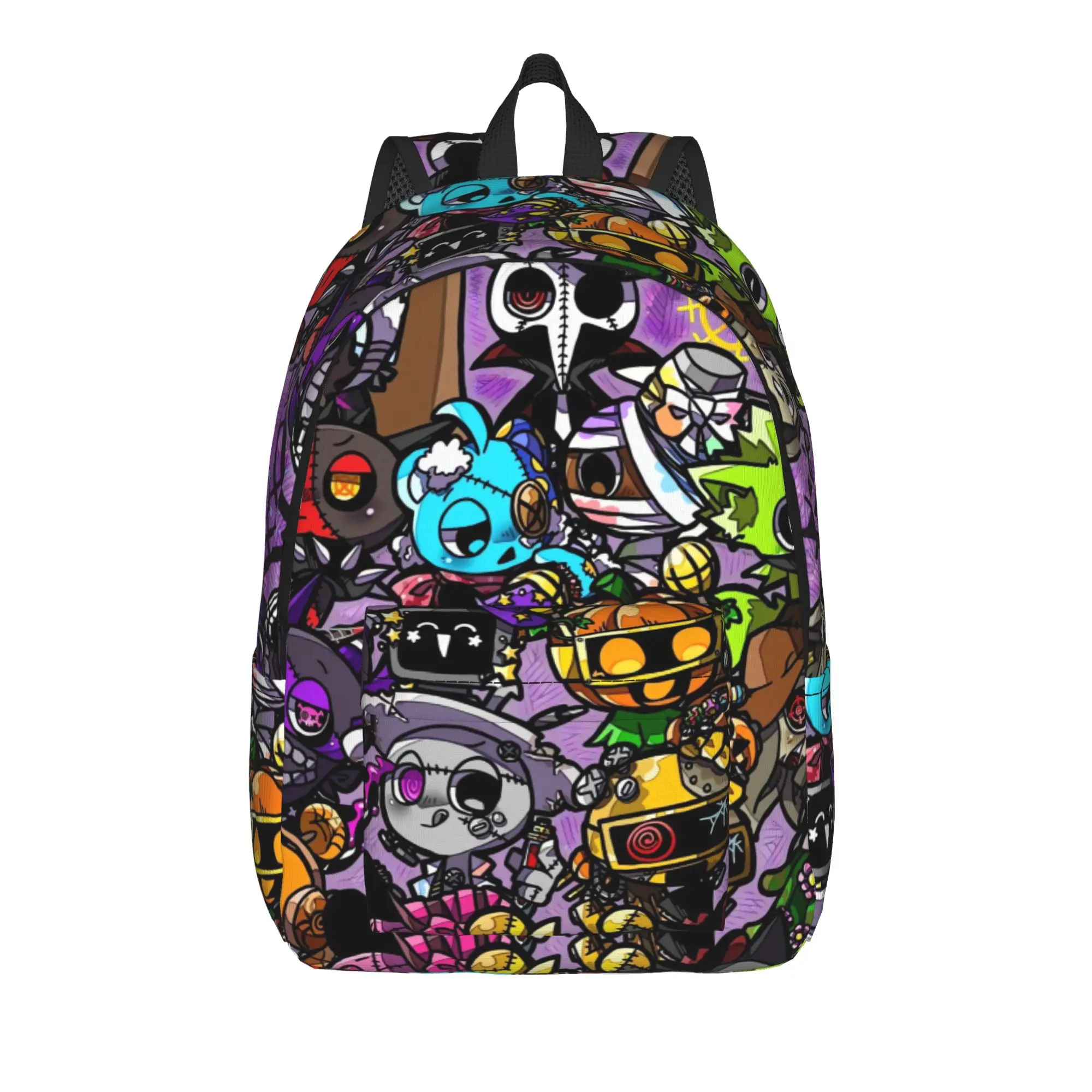 Cartoon S-Sprunkis Backpack Student  Breathable Backpacks Polyester Aesthetic High School Bags Travel High Quality Rucksack