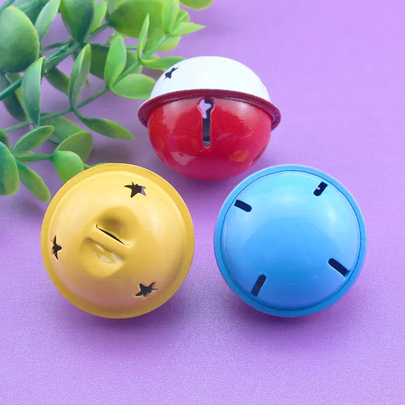 

5Pcs Metal Loose Beads Jingle Ball Christmas Decoration Pendants DIY Handmade Earrings Crafts Keychain Accessories Size 40X34MM