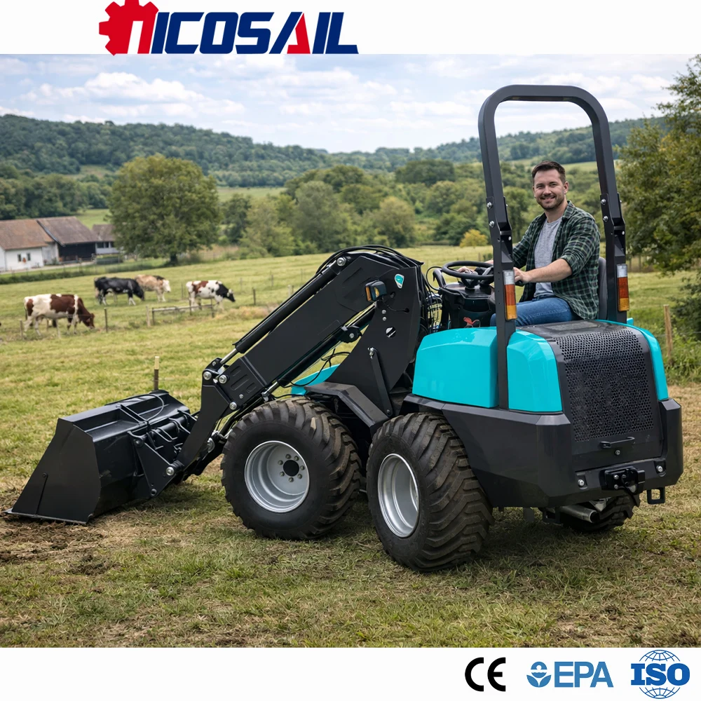 Mini Cargadora Telescópica Personalizada, Potente, Compacta, Cumple con CE Euro 5, Flexible, para Granjas, Construcción y Jardinería