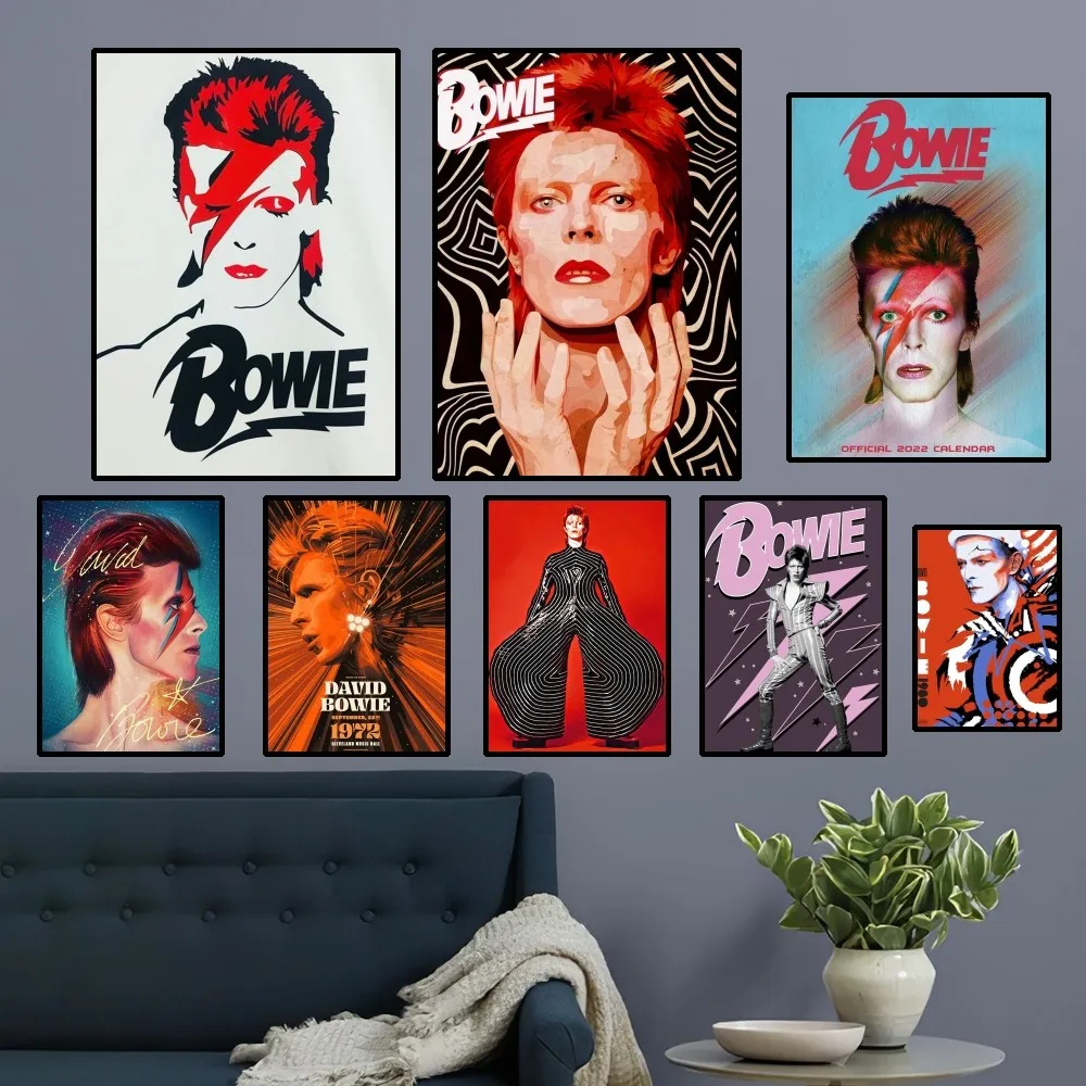 D-David Hot Singer B-Bowie Poster Home Room Decor Livingroom Bedroom Aesthetic Art Wall Painting Stickers