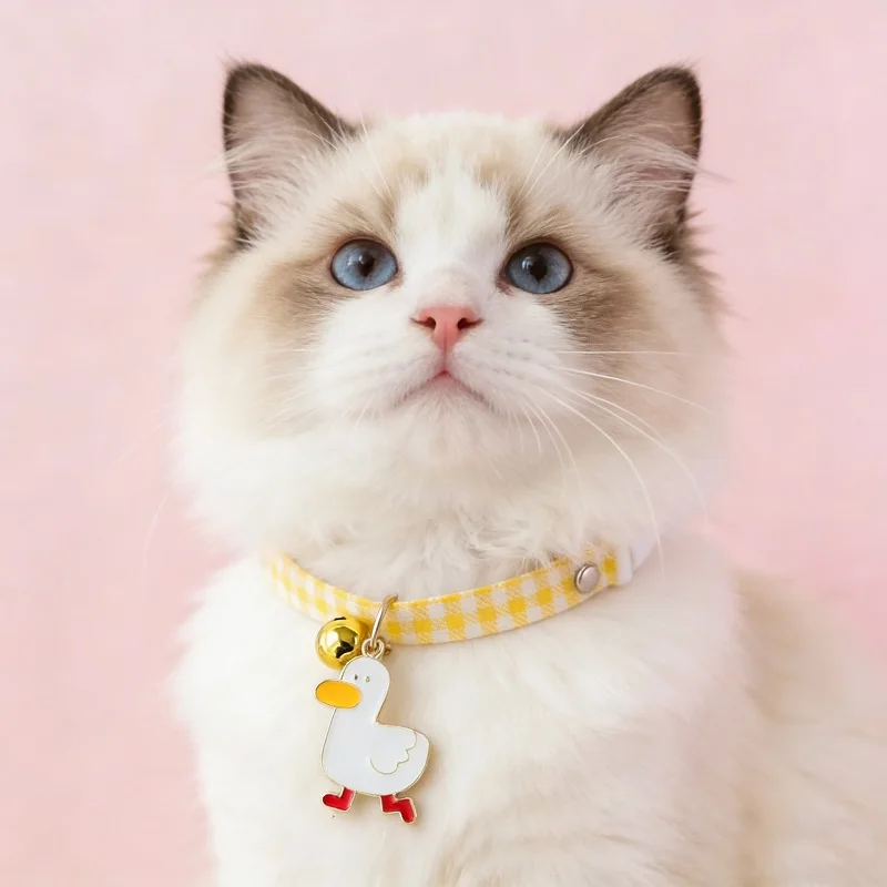 

Pet Collar for Cats and Dogs with Bells, Safety Buckle, Adjustable Necklace, Cute Dinosaur and Whale Ornaments