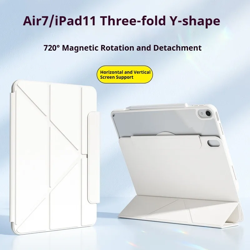 ZOYU Detachable for iPad 11/10th Gen A16 Case, iPad 10.2, Air 11, Pro 11/12.9/13, Mini 6/7  Y-Shaped Folding 360° Rotating Case