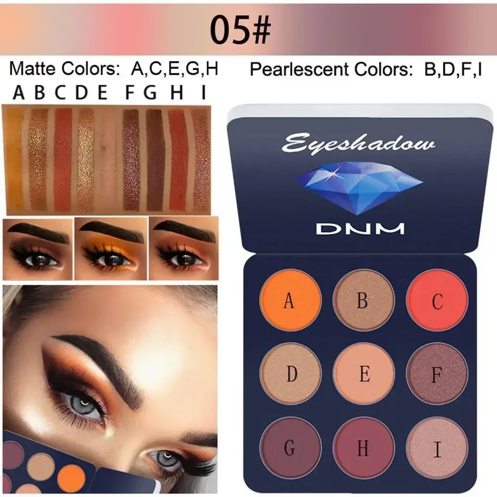 Palette di ombretti Gliltter da 9 colori Palette di ombretti opachi Shimmer Shine Nude Make Up Palette Set Kit Cosmetici da donna