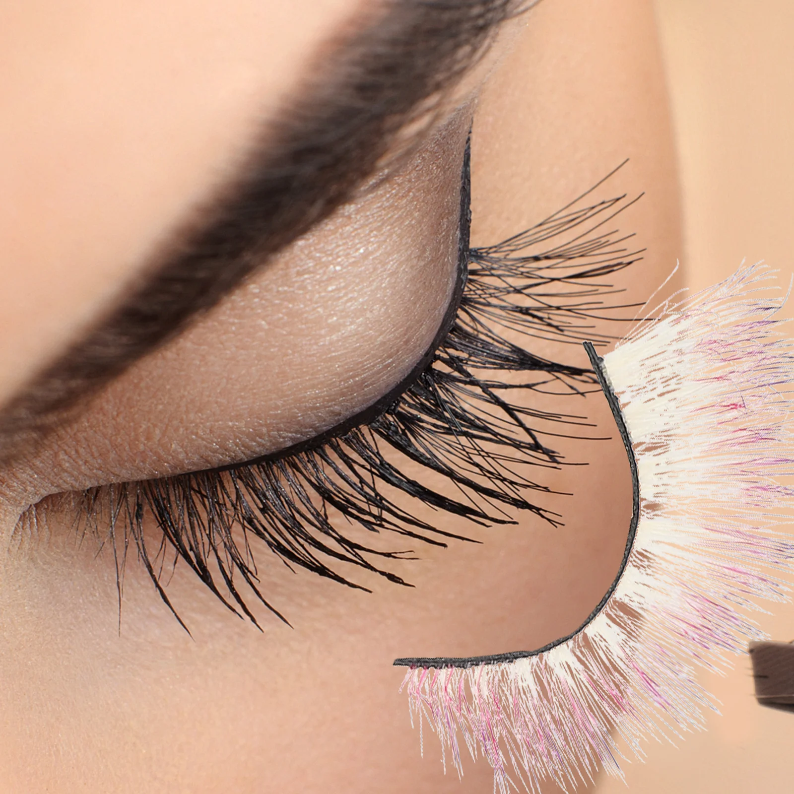 5 pares de pestañas de colores de maquillaje, pestañas postizas fáciles de aplicar para ojos mejorados, perfectas para salir, festivales de disfraces, noches de graduación