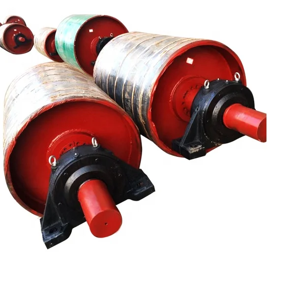 Polea de cabezal transportador de cinta plana usada por la industria del carbón con rodamiento