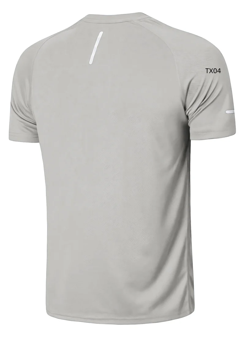 Men's Slim Fit Sports T-Shirt Short Sleeve O-Neck Quick Drying Elastic Gym Fitness Top European American Summer Fashion