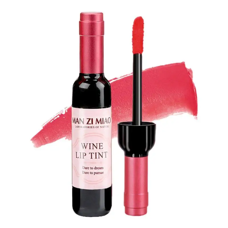 Wine Bottle Lip Stains Kit Wine Bottle Lip Gloss Set 6 Colors Wine Lip Stain Mini Matte Wine Bottles Lip Sticks Tint - Image 4